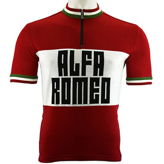 Alfa Romeo Merino Wool cycling Jersey - Front