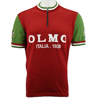OLMO Merino Wool cycling Jersey - red option -  Front