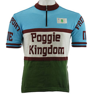 Poggie Kingdom Merino Wool cycling Jersey - front