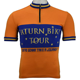 Saturn Bike Tour Merino Wool cycling Jersey - front