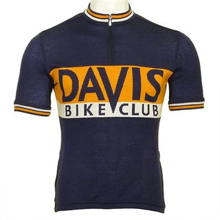 Davis Navy Merino Wool Cycling Jersey