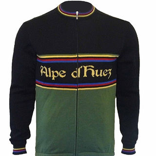 Alpe d'huez Merino Wool Long Sleeve Cycling Jersey