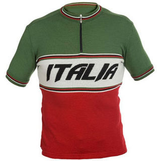 Italia Short Sleeve Merino Wool Cycling Jersey