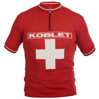 Swiss wool cycling jersey