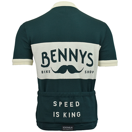 Bennys Bike Shop Merino Wool cycling Jersey - back