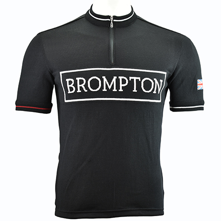 Brompton merino wool cycling jersey - front