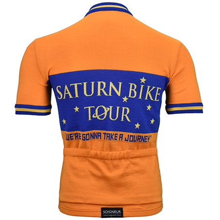 Saturn Bike Tour Merino Wool cycling Jersey - back