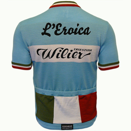 Appartement Vete doorgaan Wilier Eroica merino wool cycling jersey (back)