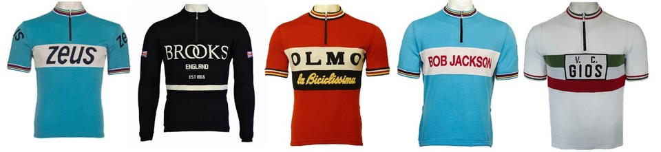 Vintage cycling jerseys Zeus Brooks Olmo Bob Jackson Gios