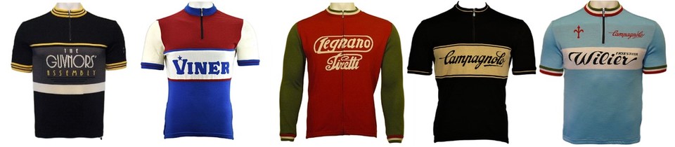 Vintage cycling jerseys PashleyViner Legnano Campagnolo Wilier