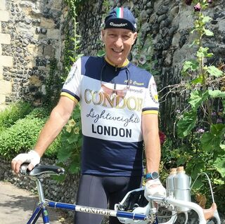 Anthony and his custom Condor jersey