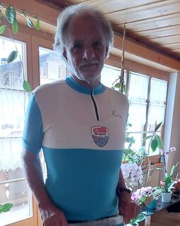 Martin and his custom Gstaad jersey