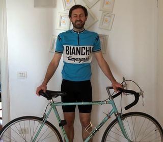 Bianchi merino wool cycling jersey