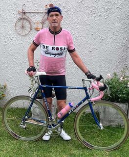 David Robertson and his De Rosa Jersey