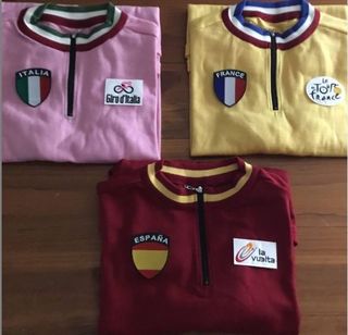 Grand Tour jerseys - client adding patches