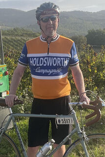 Jim in his Holdsworth Jersey at Eroica - Gaiole in Chianti 2025