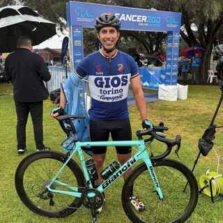 George at a Cancer charity ride in Perth
