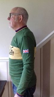 Claud Butler merino wool cycling jersey - side