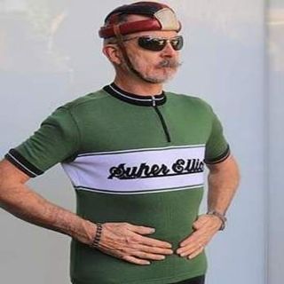 Green Super Elliot custom merino wool cycling jersey