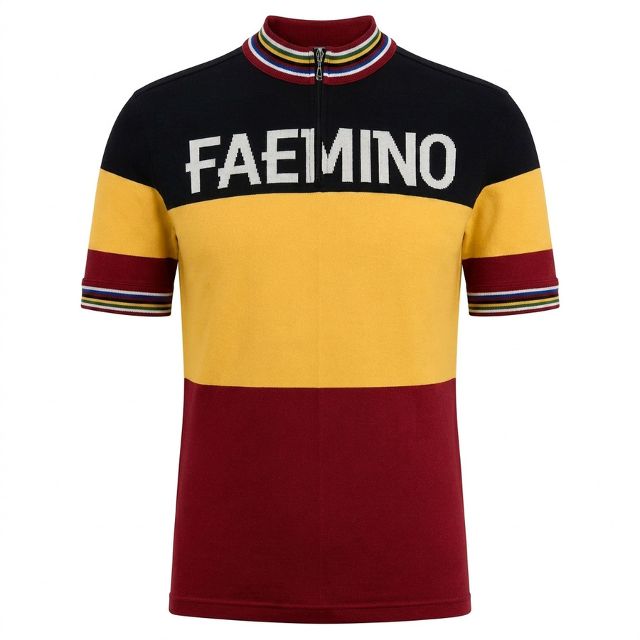 Faemino Belgian Champ  Merino Wool Cycling Jersey